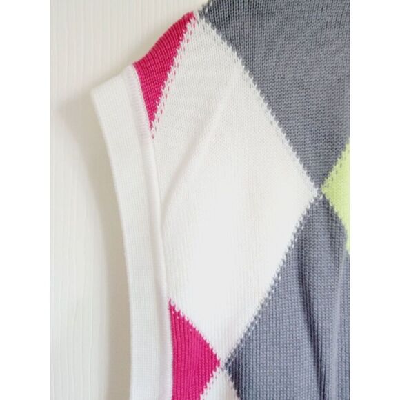 Fairway & Greene‎ L Knit Sweater Vest Men's Argyle Golf Grandpa Preppy Vintage - Picture 6 of 7